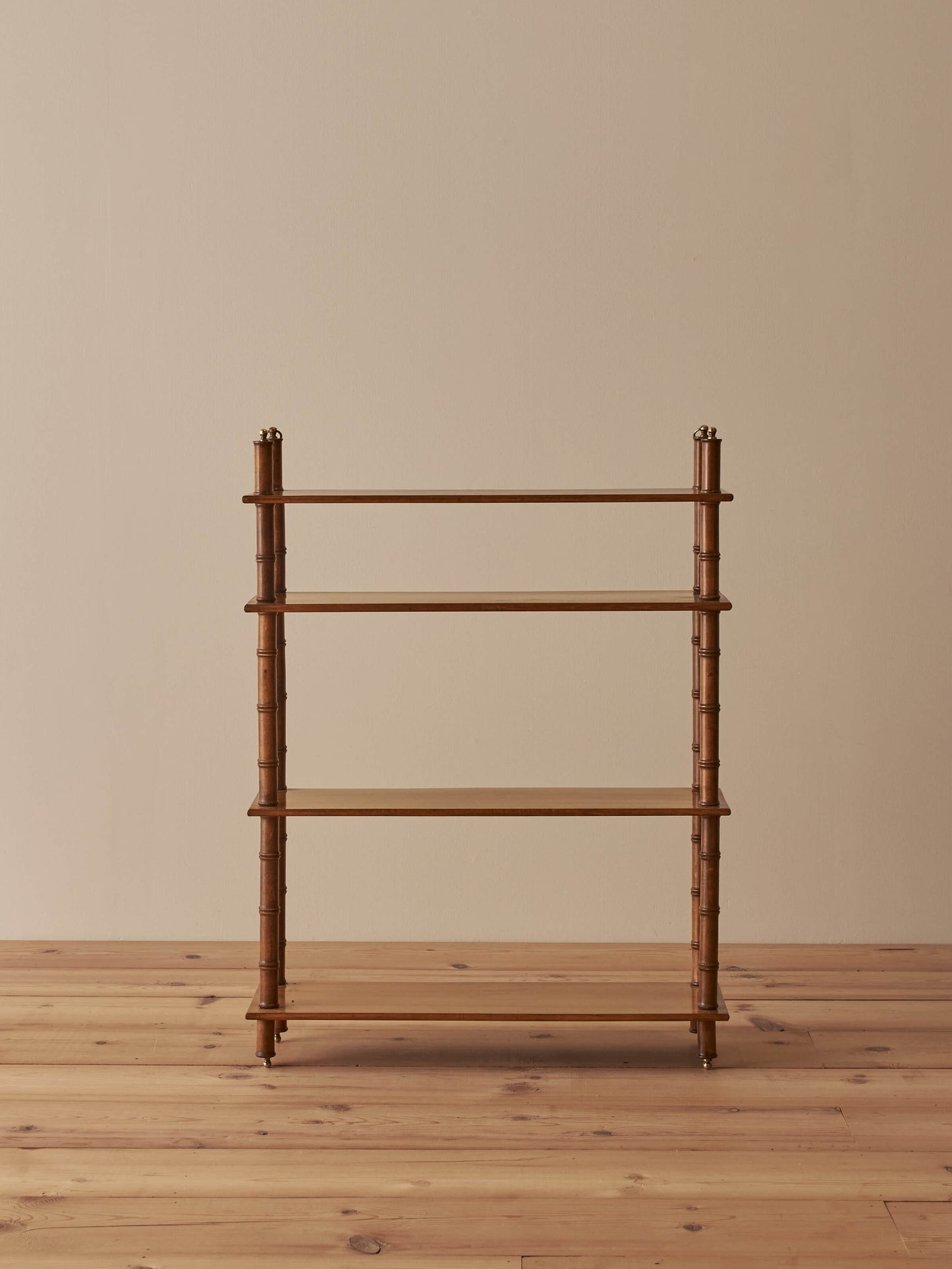 French mid-century faux bamboo wall-hung shelf