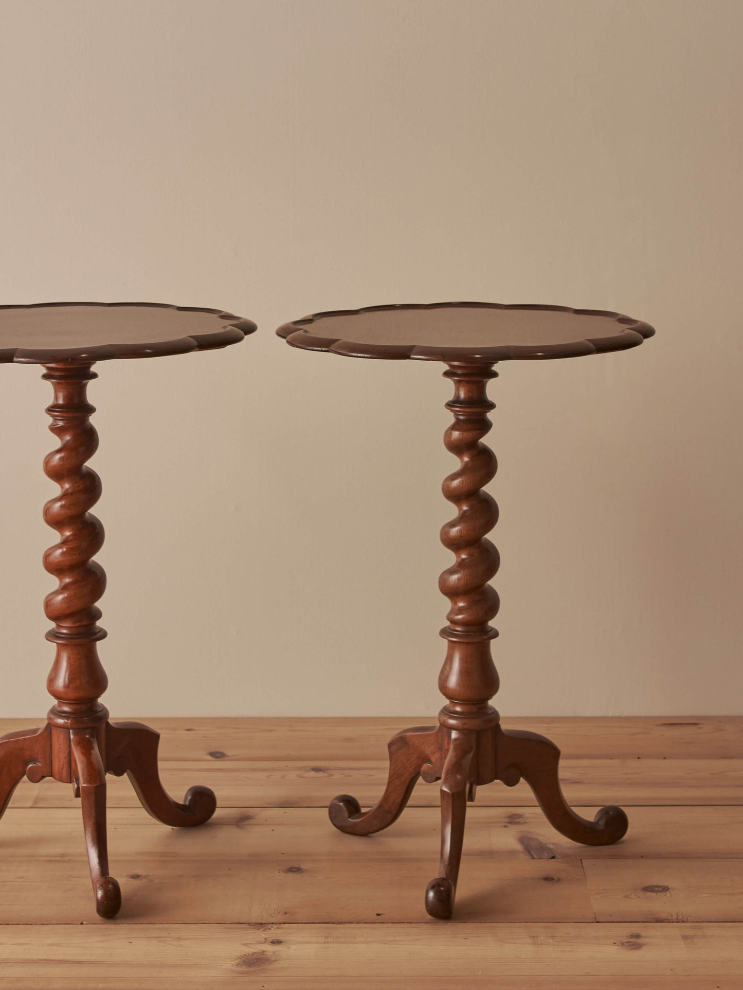 Close-pair of Victorian walnut occasional side tables