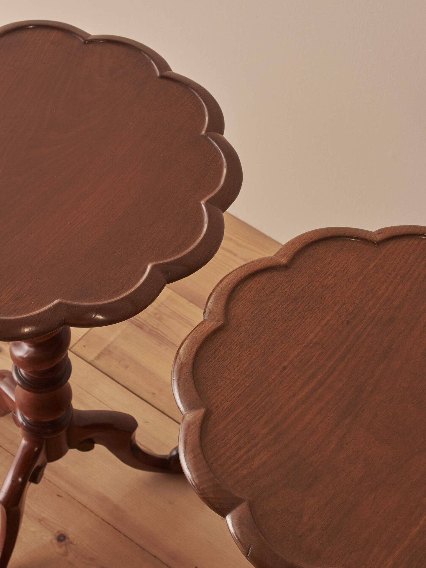 Close-pair of Victorian walnut occasional side tables