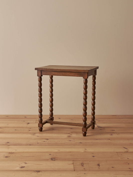 French vintage cherry and oak rectangular side table