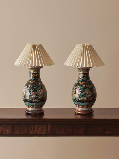 Pair of vintage ceramic table lamps