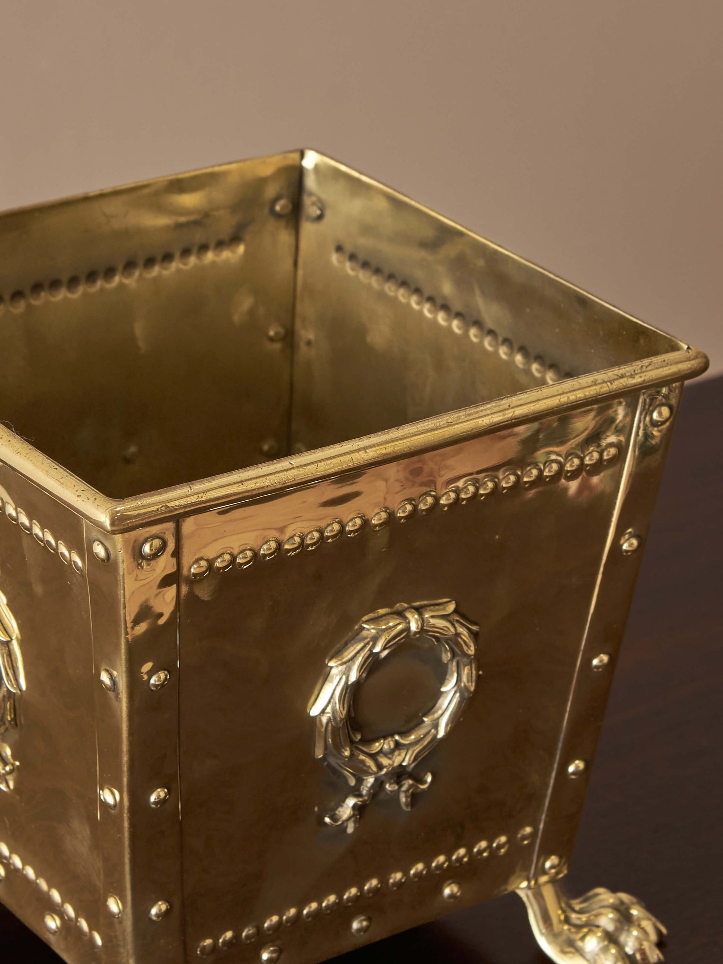 Victorian decorative brass jardiniere