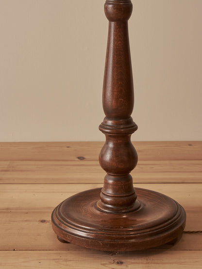 Antique barley twist oak floor lamp