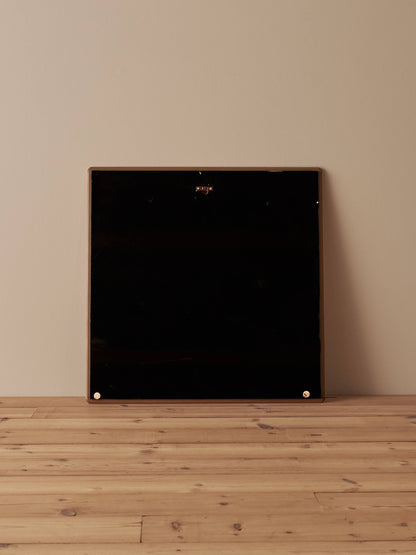 French mid-century smoked glass mirror