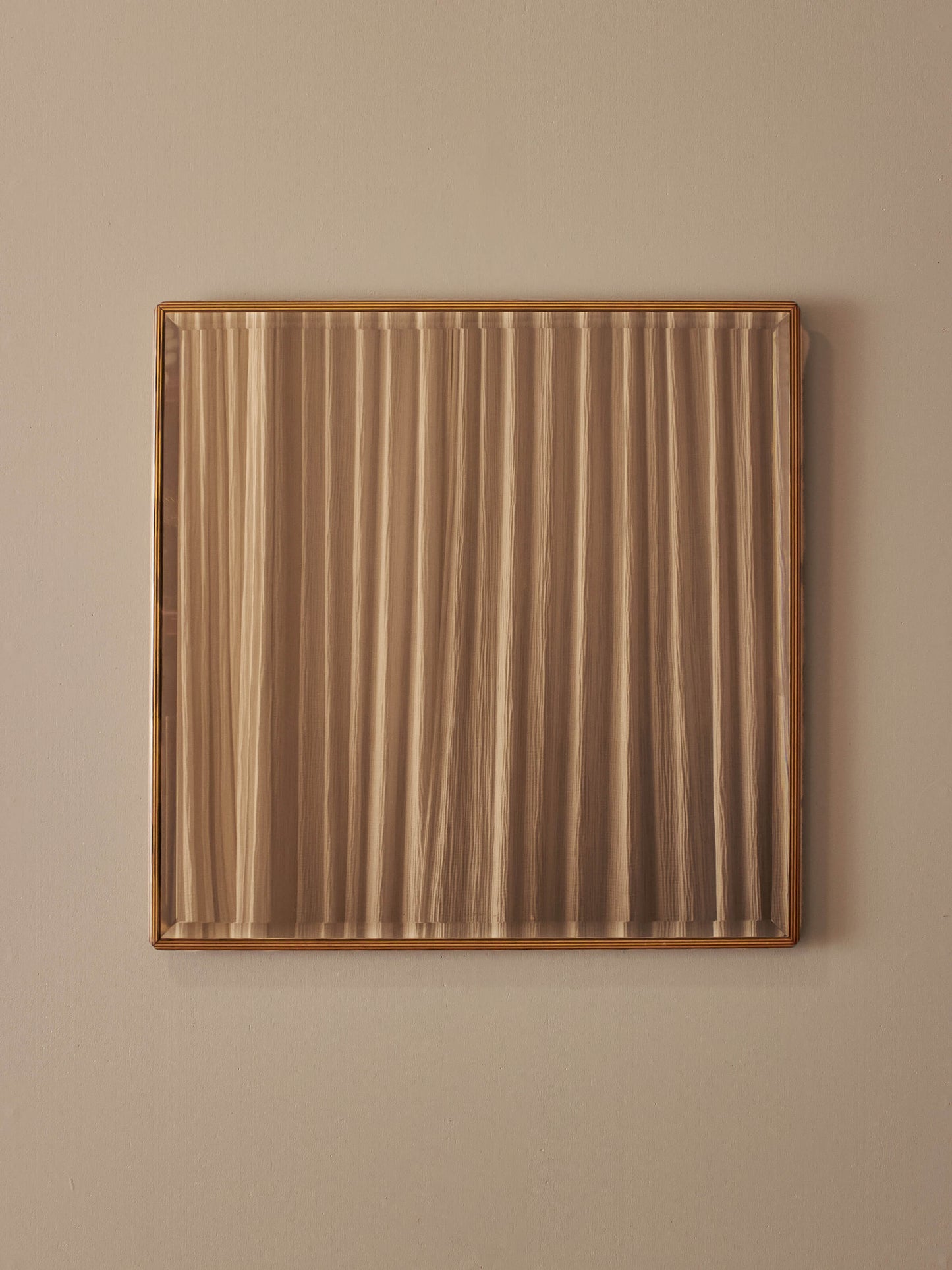 French mid-century smoked glass mirror