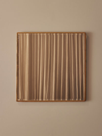 French mid-century smoked glass mirror
