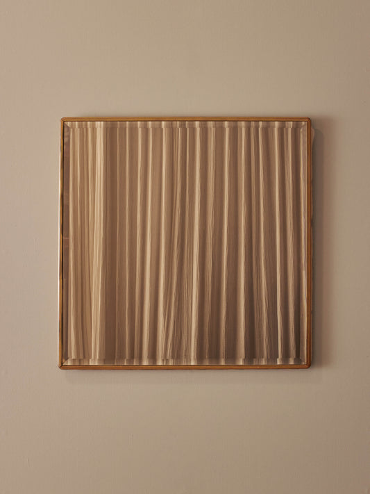 French mid-century smoked glass mirror