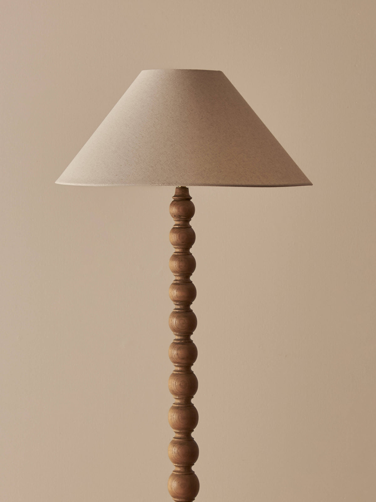 Vintage ash bobbin floor lamp