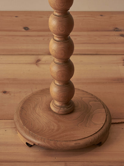 Vintage ash bobbin floor lamp