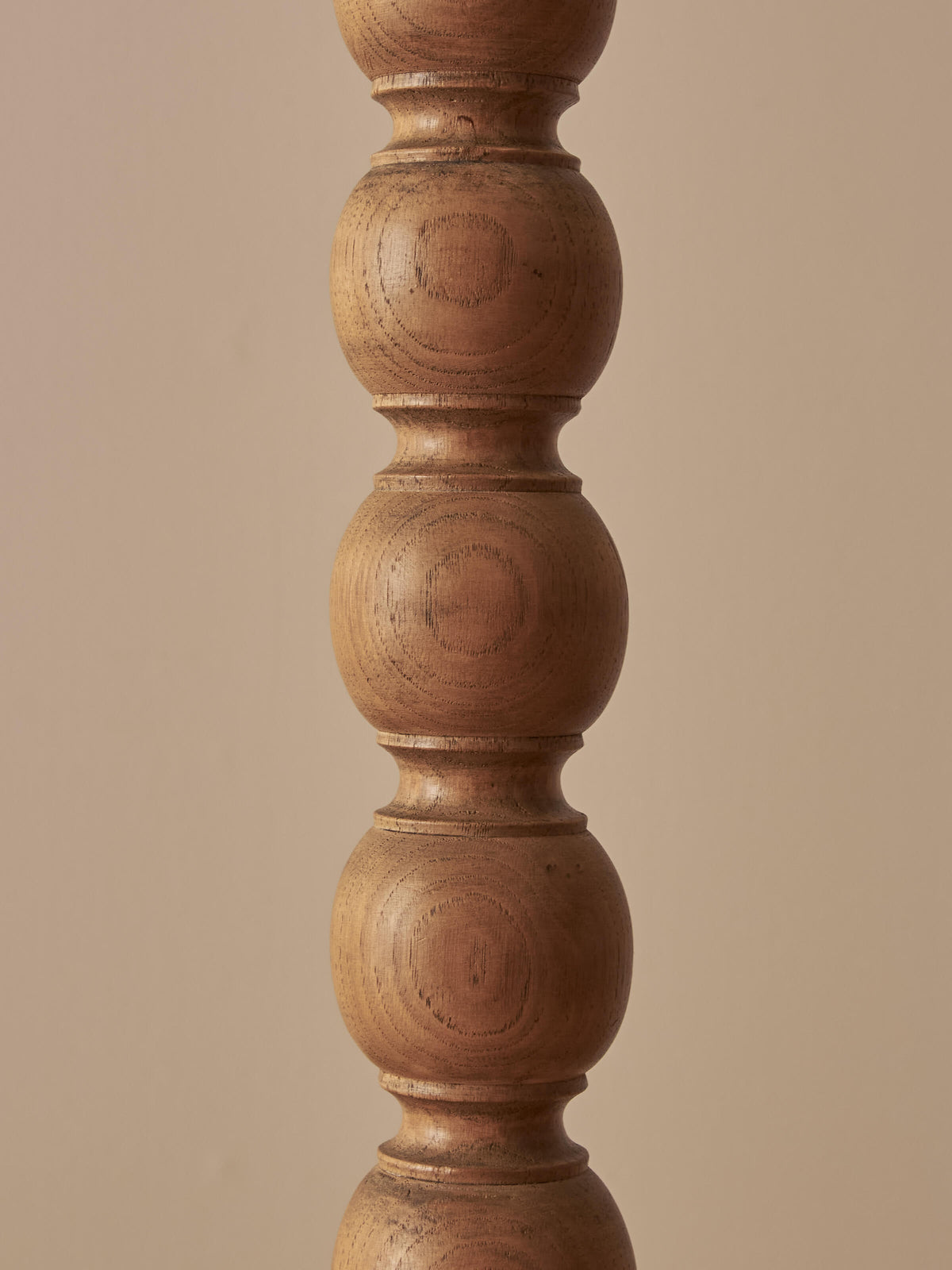 Vintage ash bobbin floor lamp