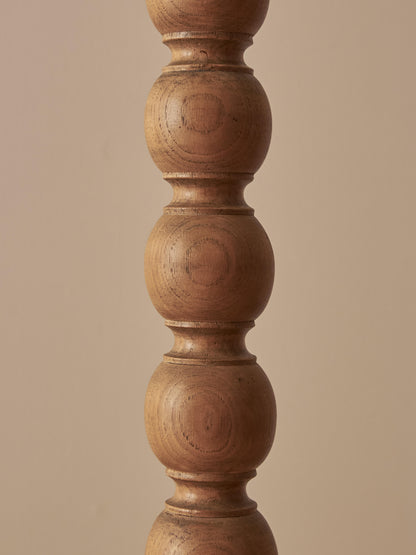 Vintage ash bobbin floor lamp