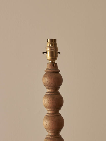 Vintage ash bobbin floor lamp