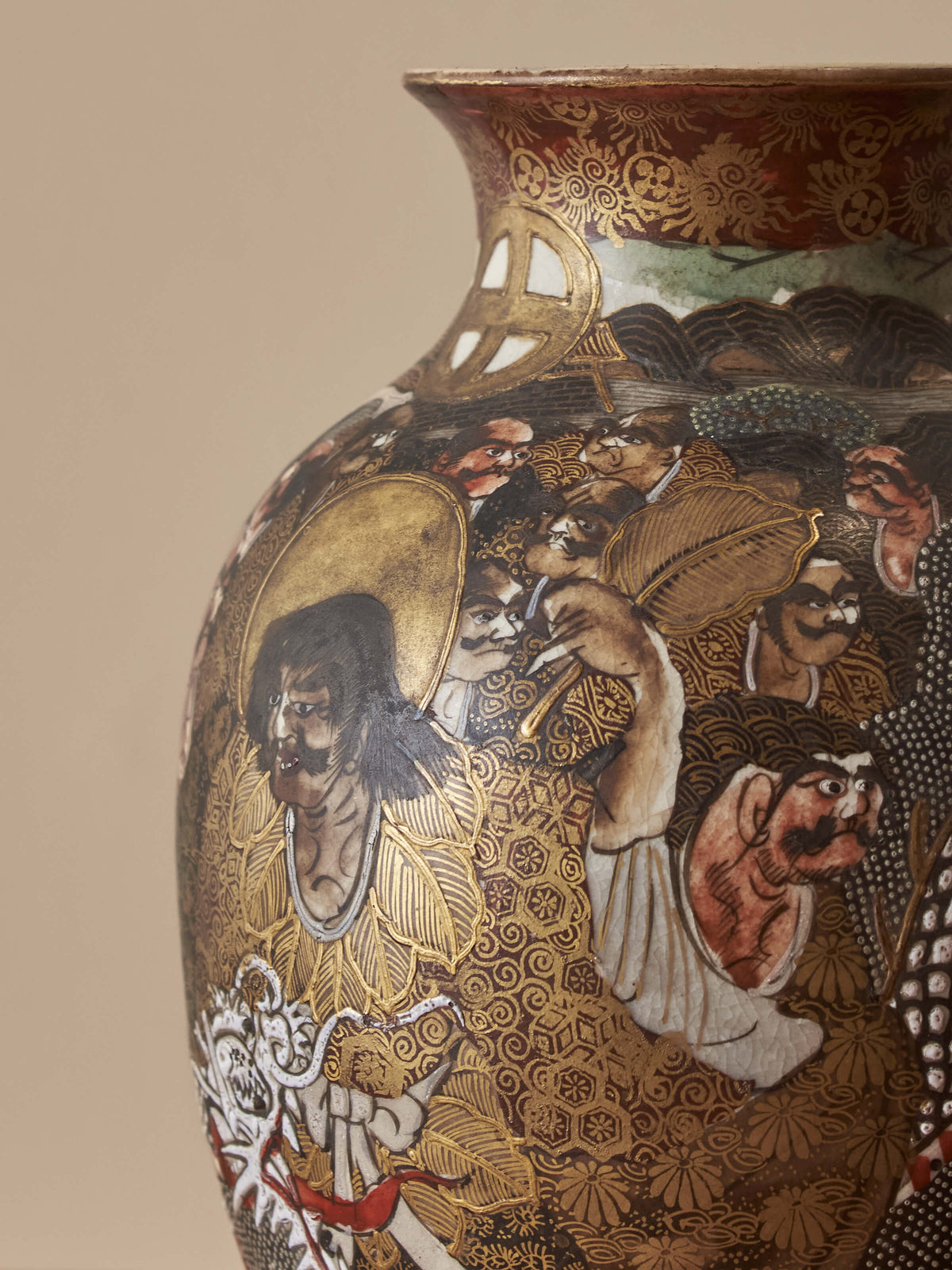 Pair of Japanese Satsuma vases