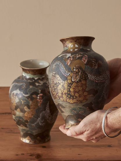 Pair of Japanese Satsuma vases