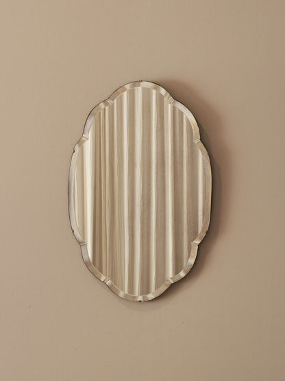 Mid-century scalloped mirror