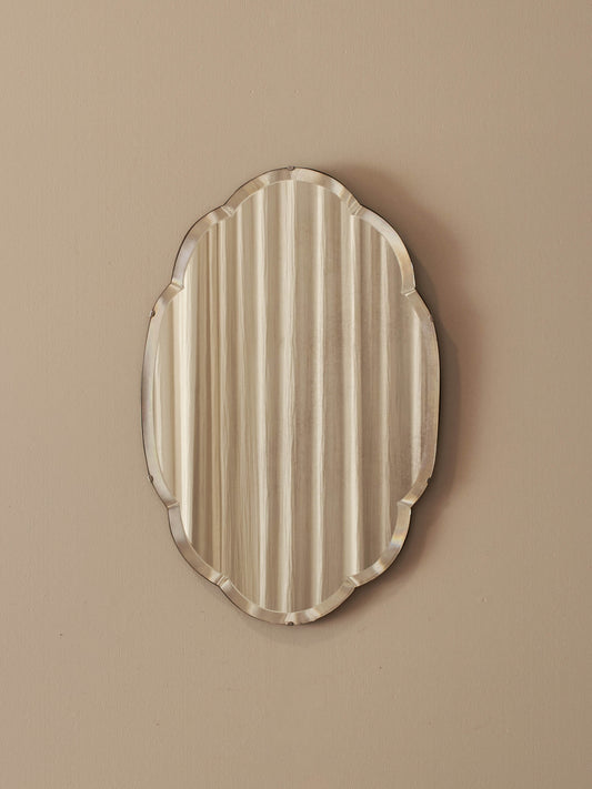 Mid-century scalloped mirror