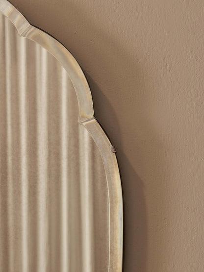 Mid-century scalloped mirror