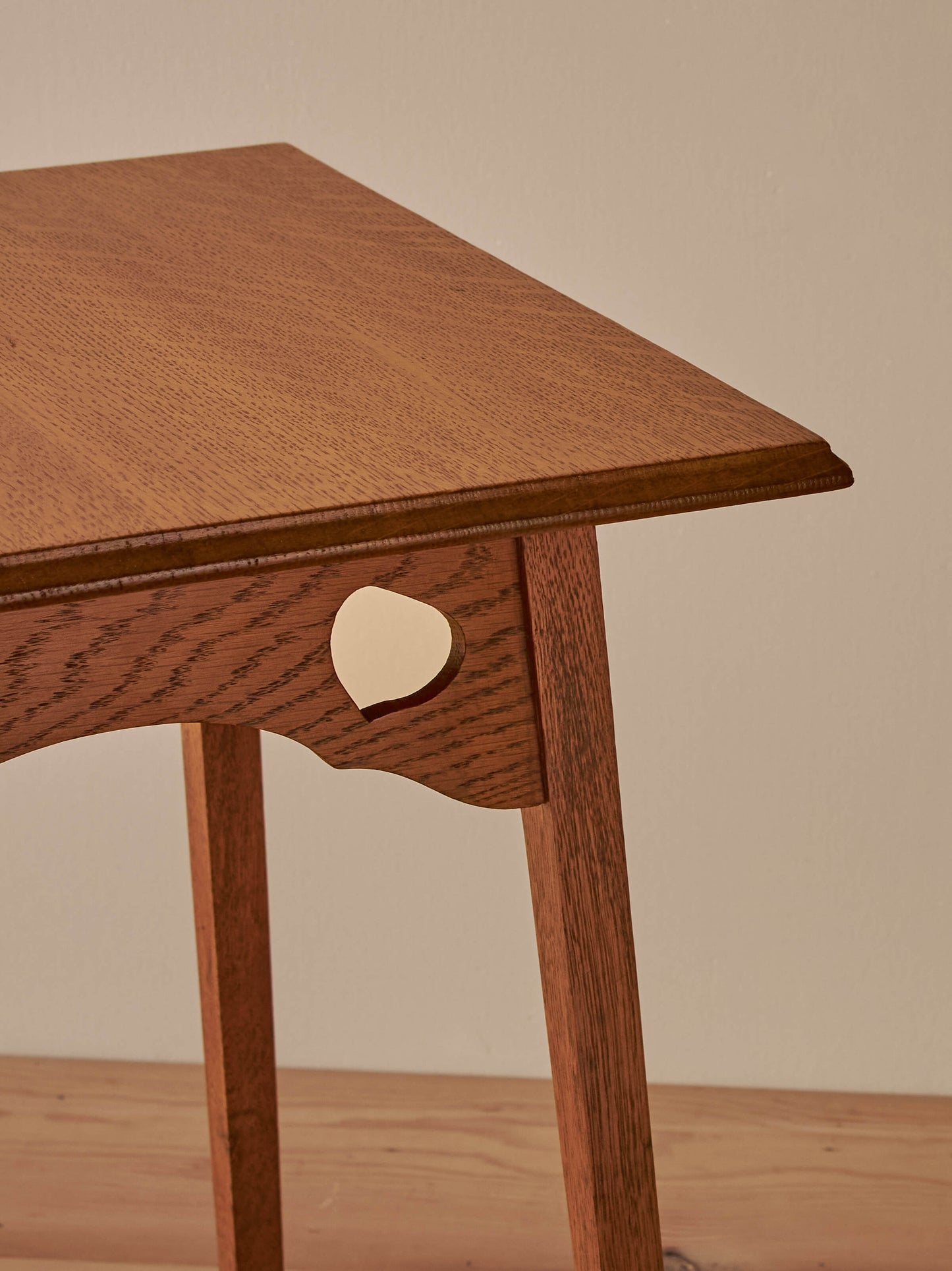Arts and Crafts blonde oak side table