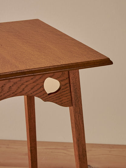 Arts and Crafts blonde oak side table