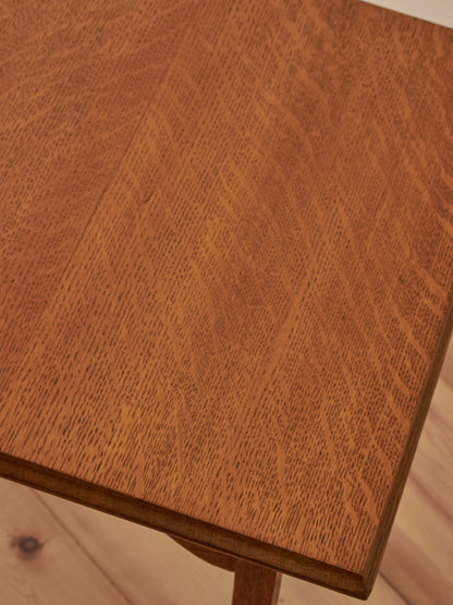 Arts and Crafts blonde oak side table