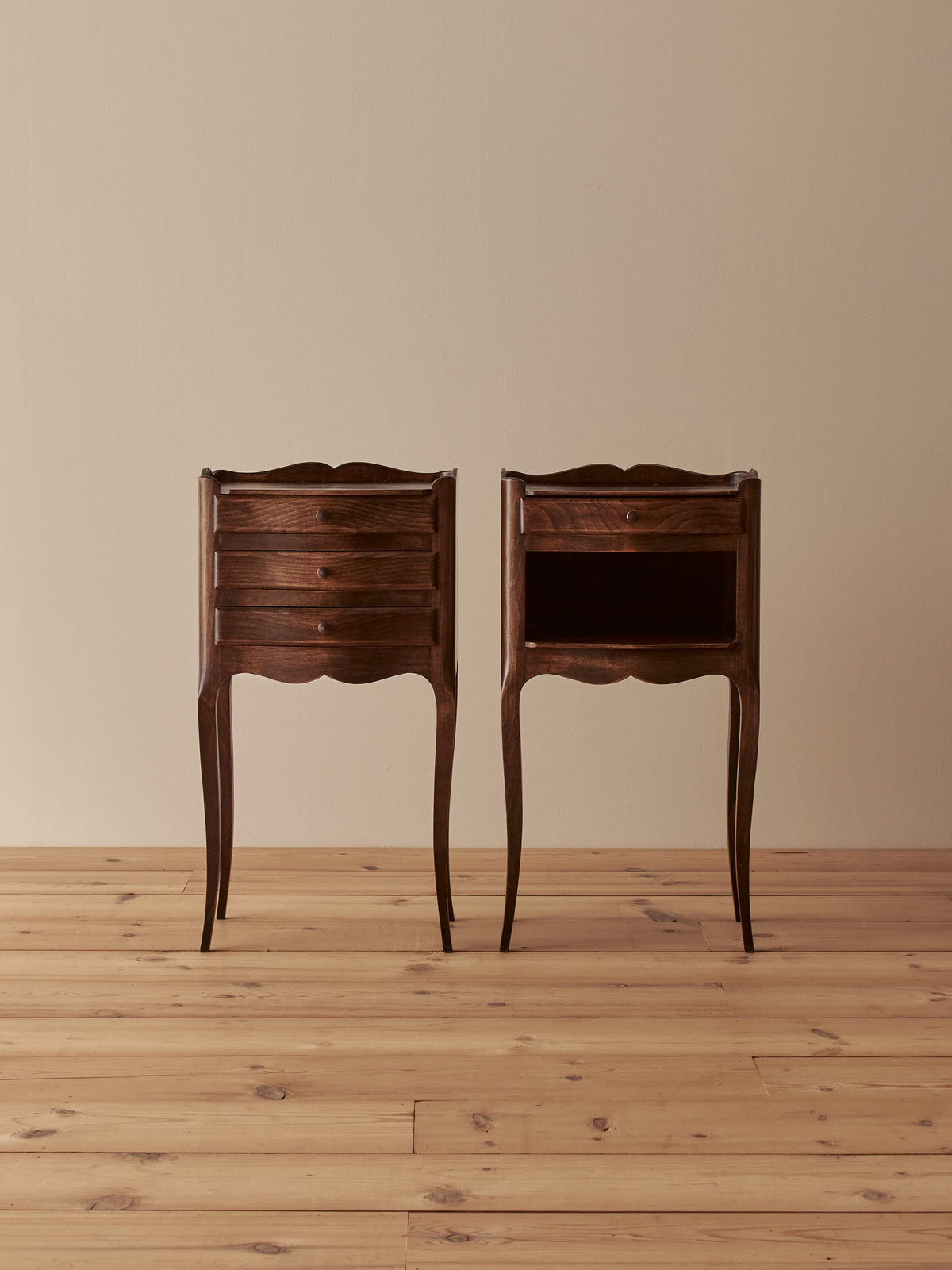 Pair of French vintage bedside tables
