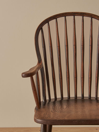 Victorian elm hoop-back chair