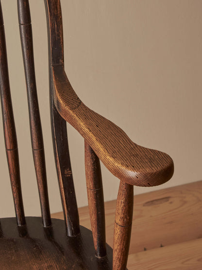 Victorian elm hoop-back chair