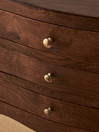 Pair of French oak vintage bedside tables