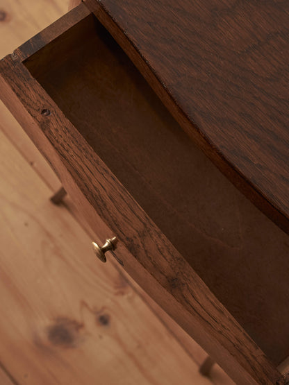 Pair of French oak vintage bedside tables