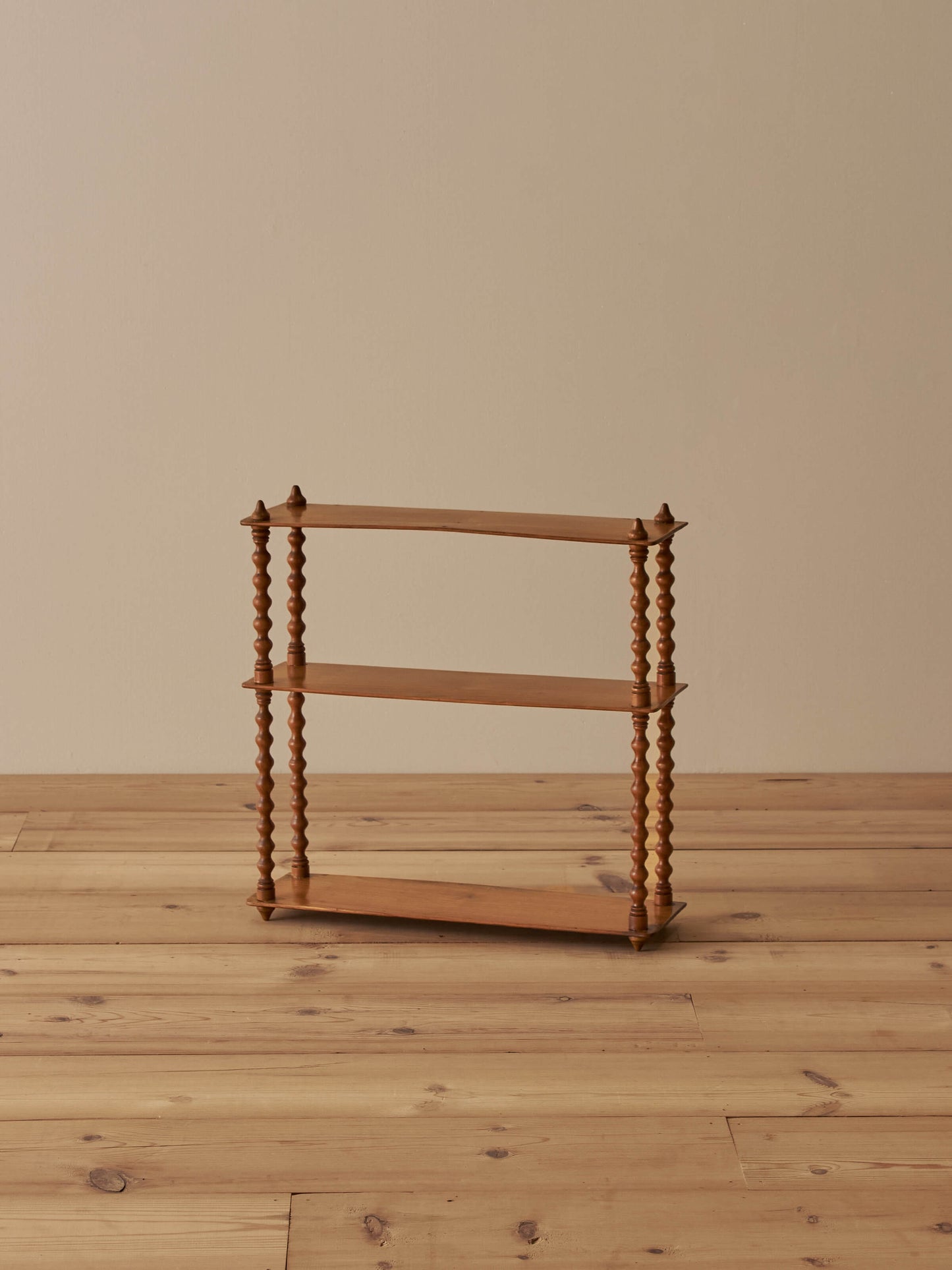French vintage cherry bobbin shelf