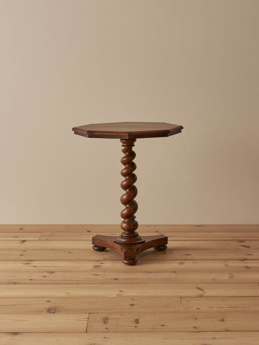 Victorian rosewood barley twist side table