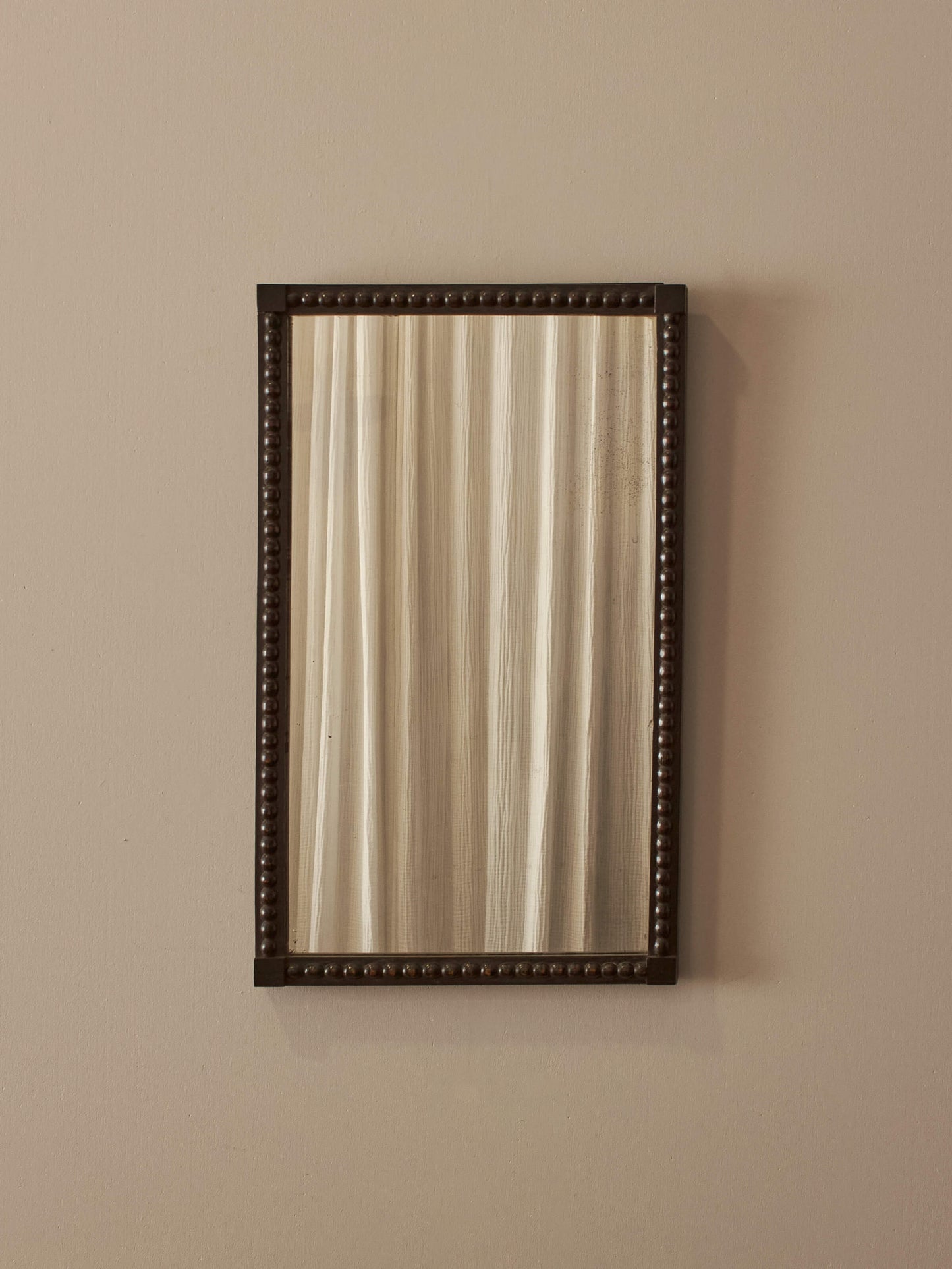 Antique ebonized bobbin mirror