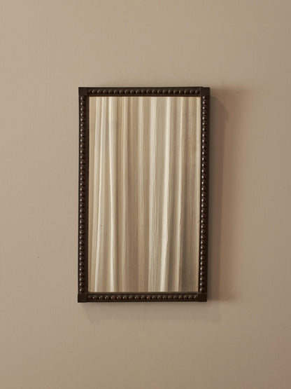 Antique ebonized bobbin mirror