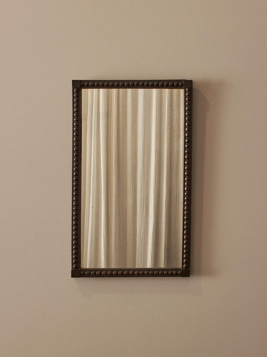 Antique ebonized bobbin mirror