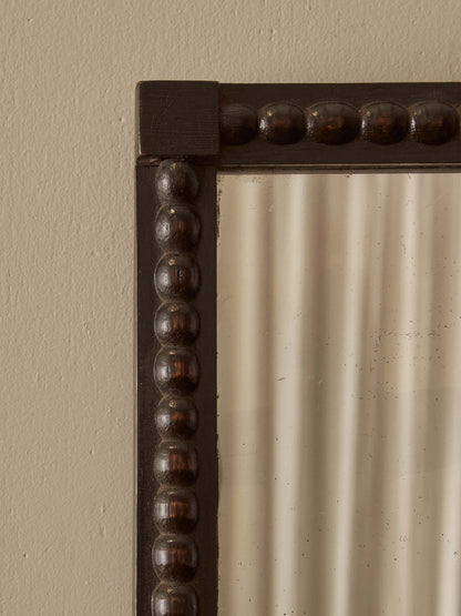 Antique ebonized bobbin mirror