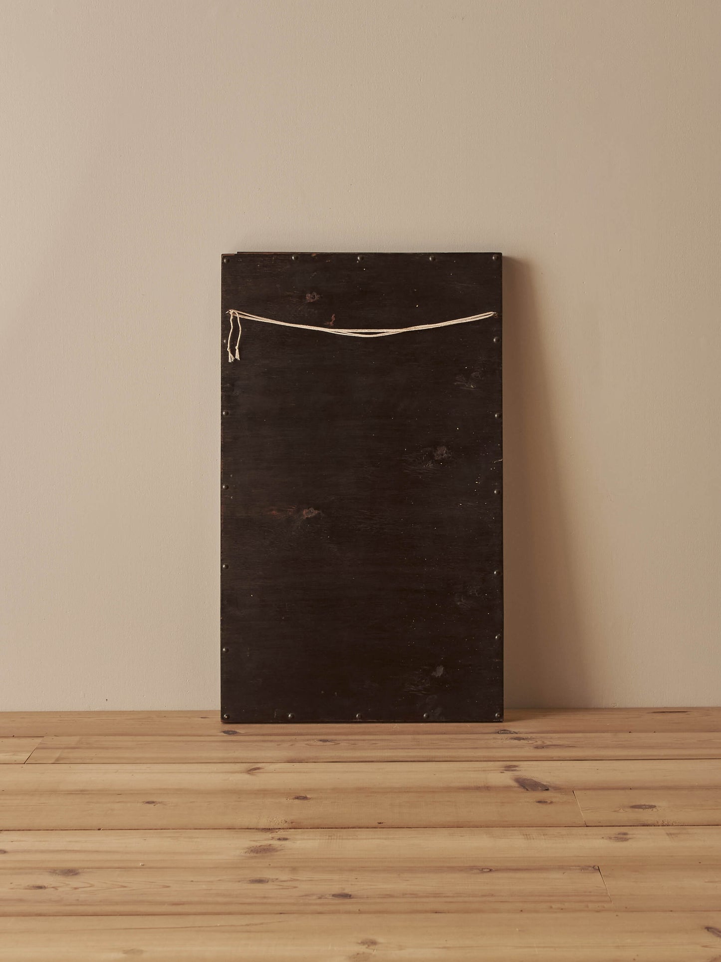 Antique ebonized bobbin mirror