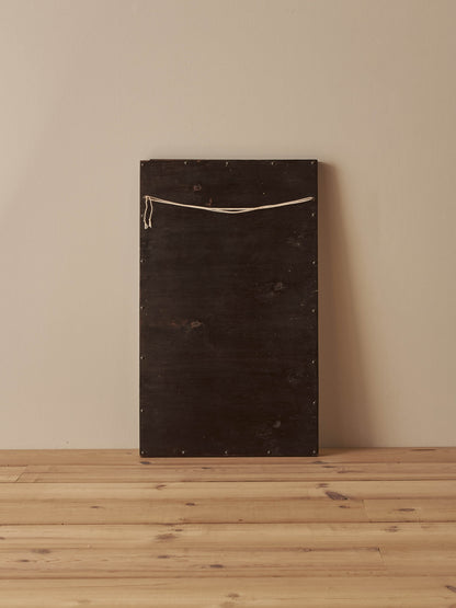 Antique ebonized bobbin mirror