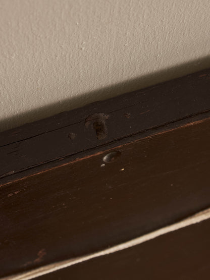 Antique ebonized bobbin mirror