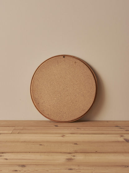 Italian mid-century reeded circular mirror