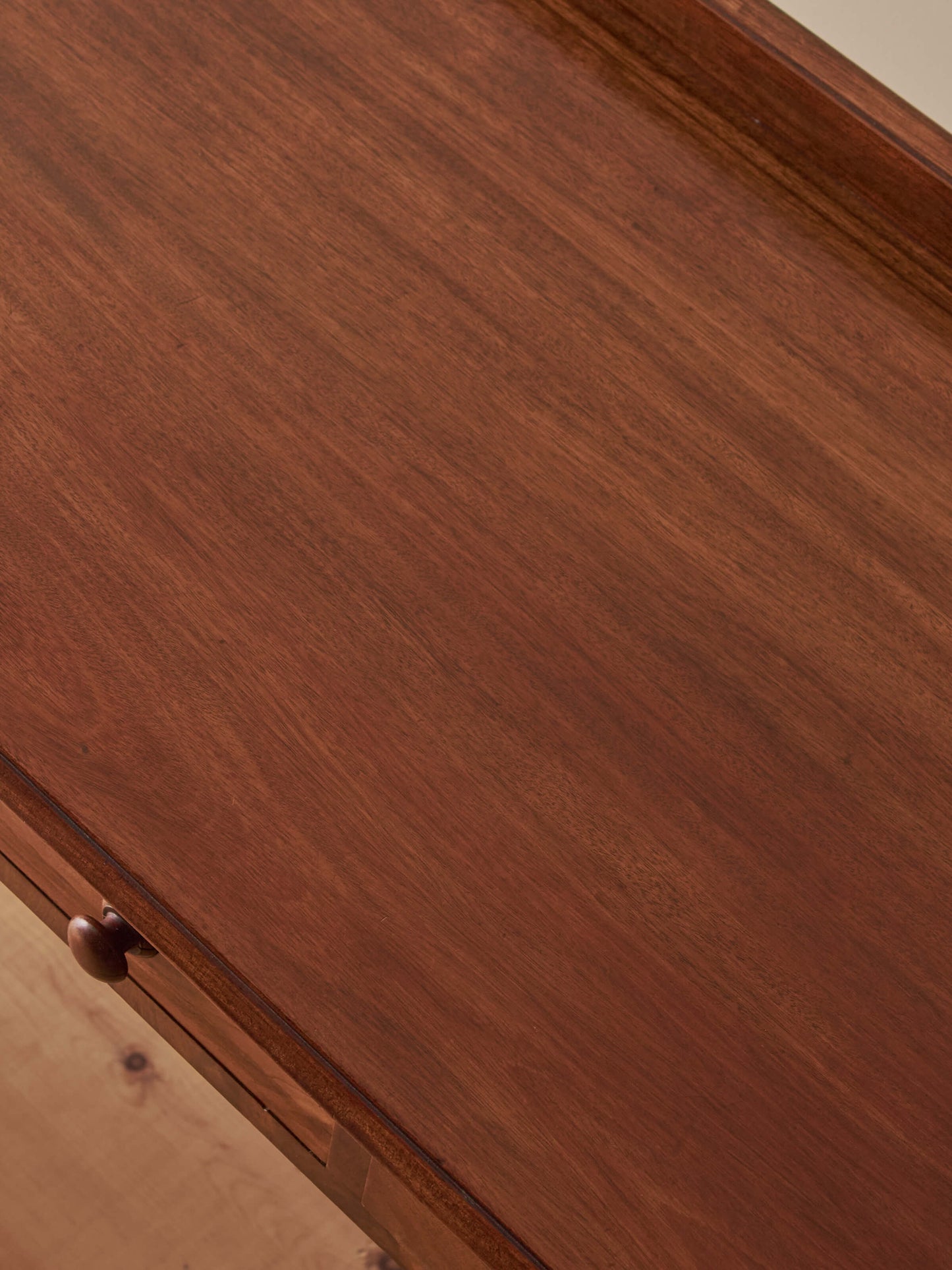 Victorian mahogany desk on castors