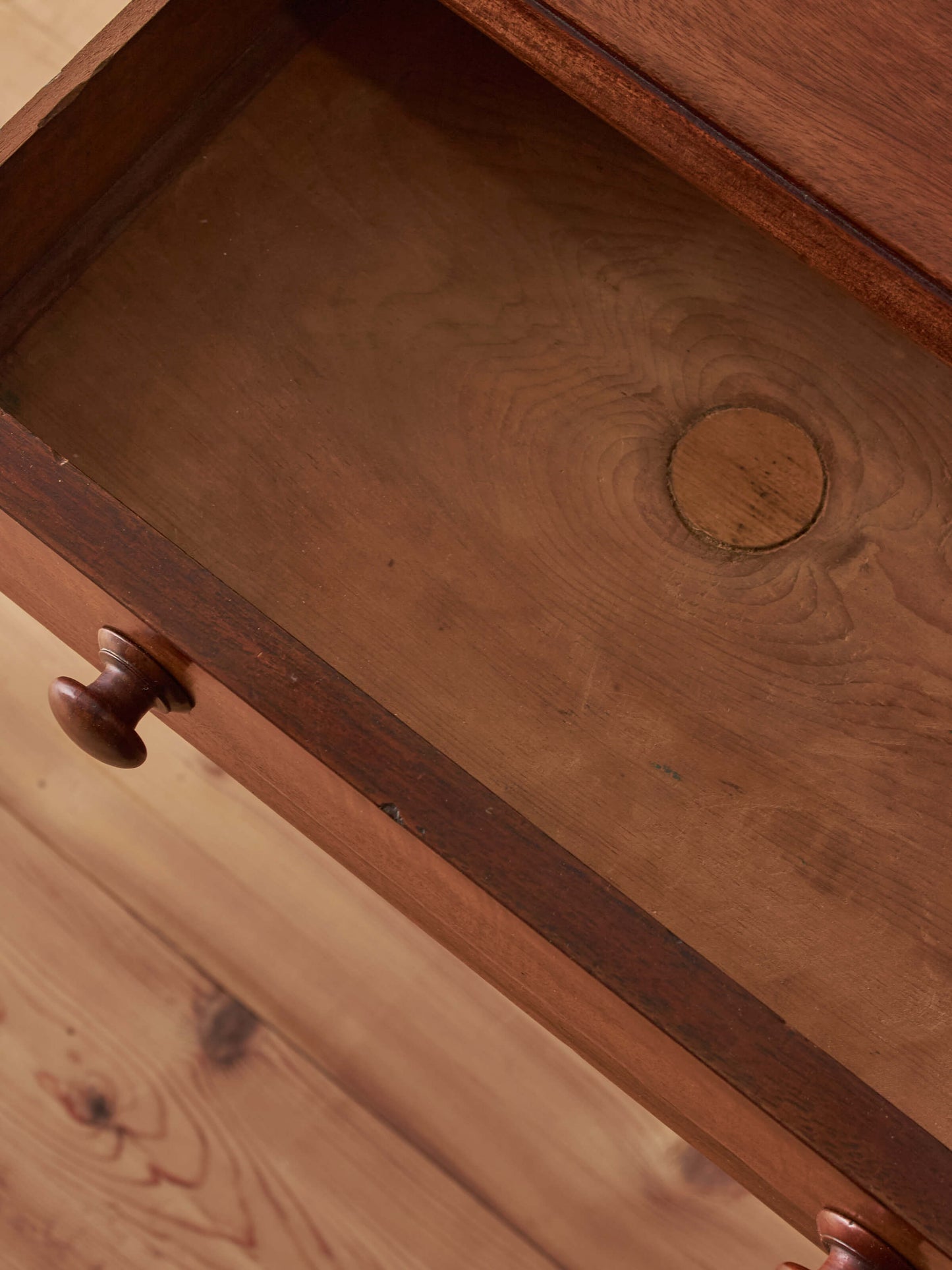 Victorian mahogany desk on castors