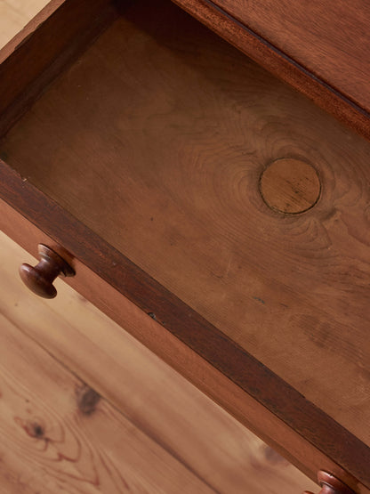 Victorian mahogany desk on castors