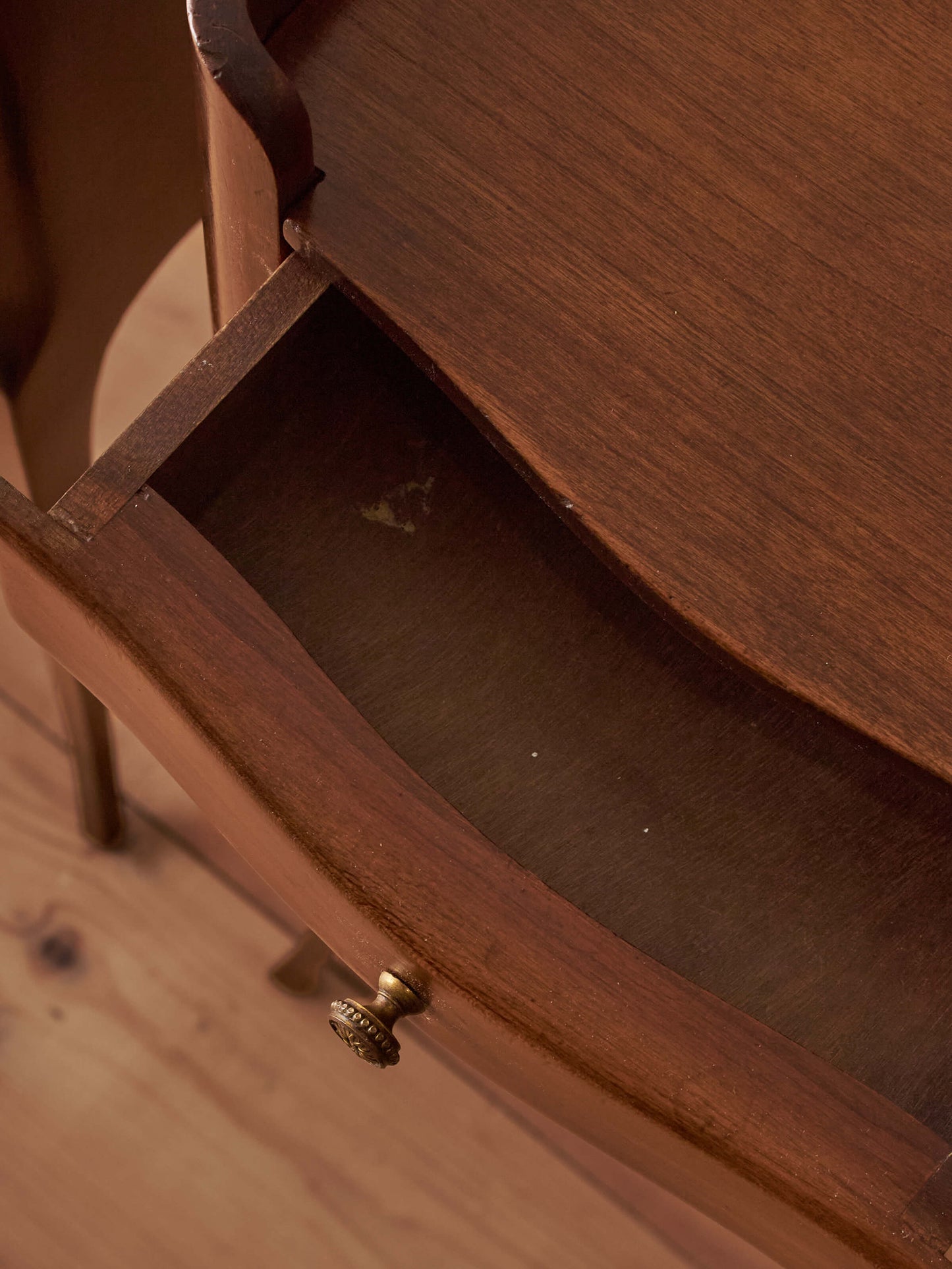 Pair of petite cherry bedside tables