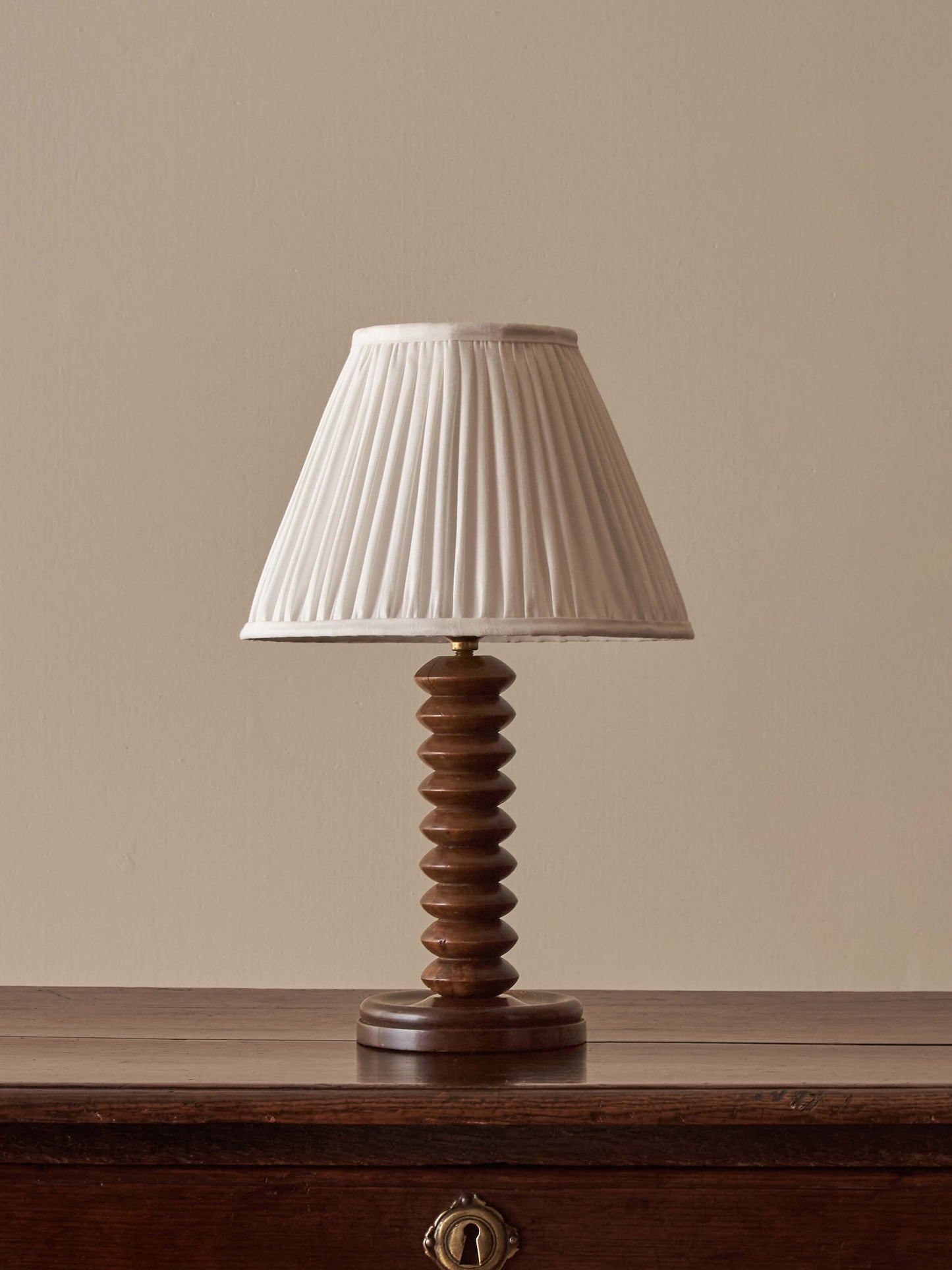 French vintage stacked bobbin table lamp
