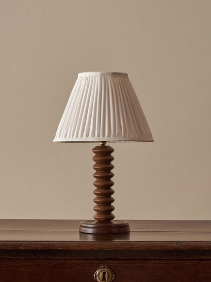 French vintage stacked bobbin table lamp