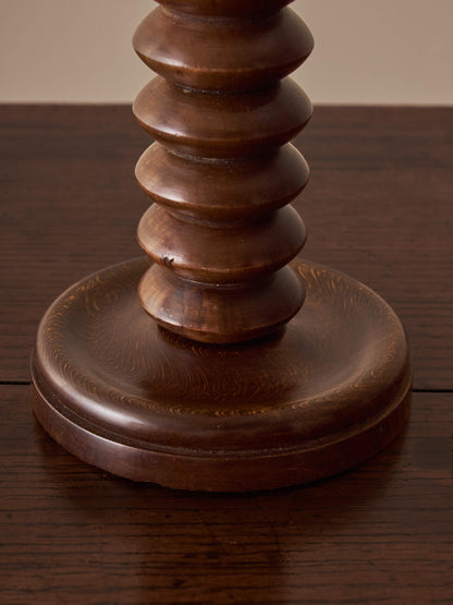 French vintage stacked bobbin table lamp