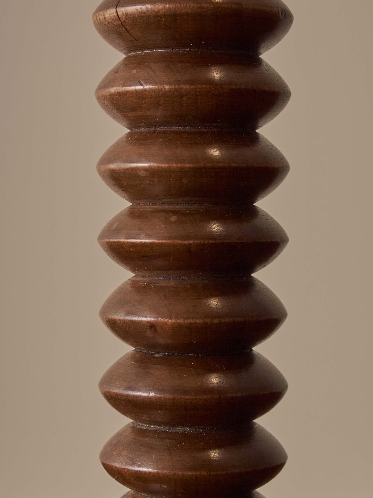 French vintage stacked bobbin table lamp