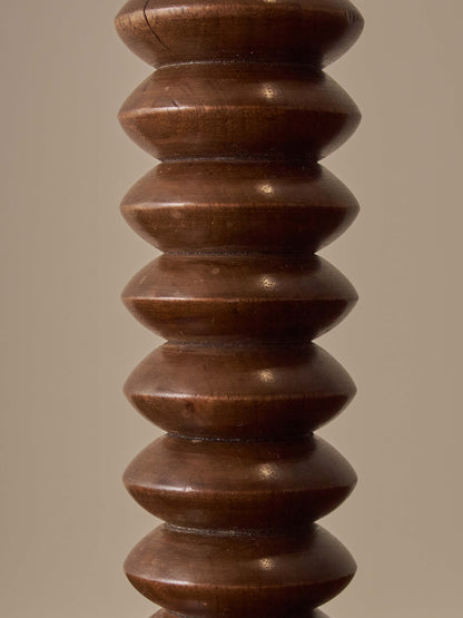 French vintage stacked bobbin table lamp