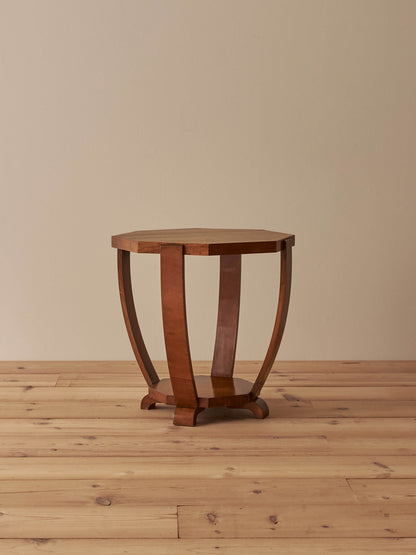 Art Deco walnut octagonal table