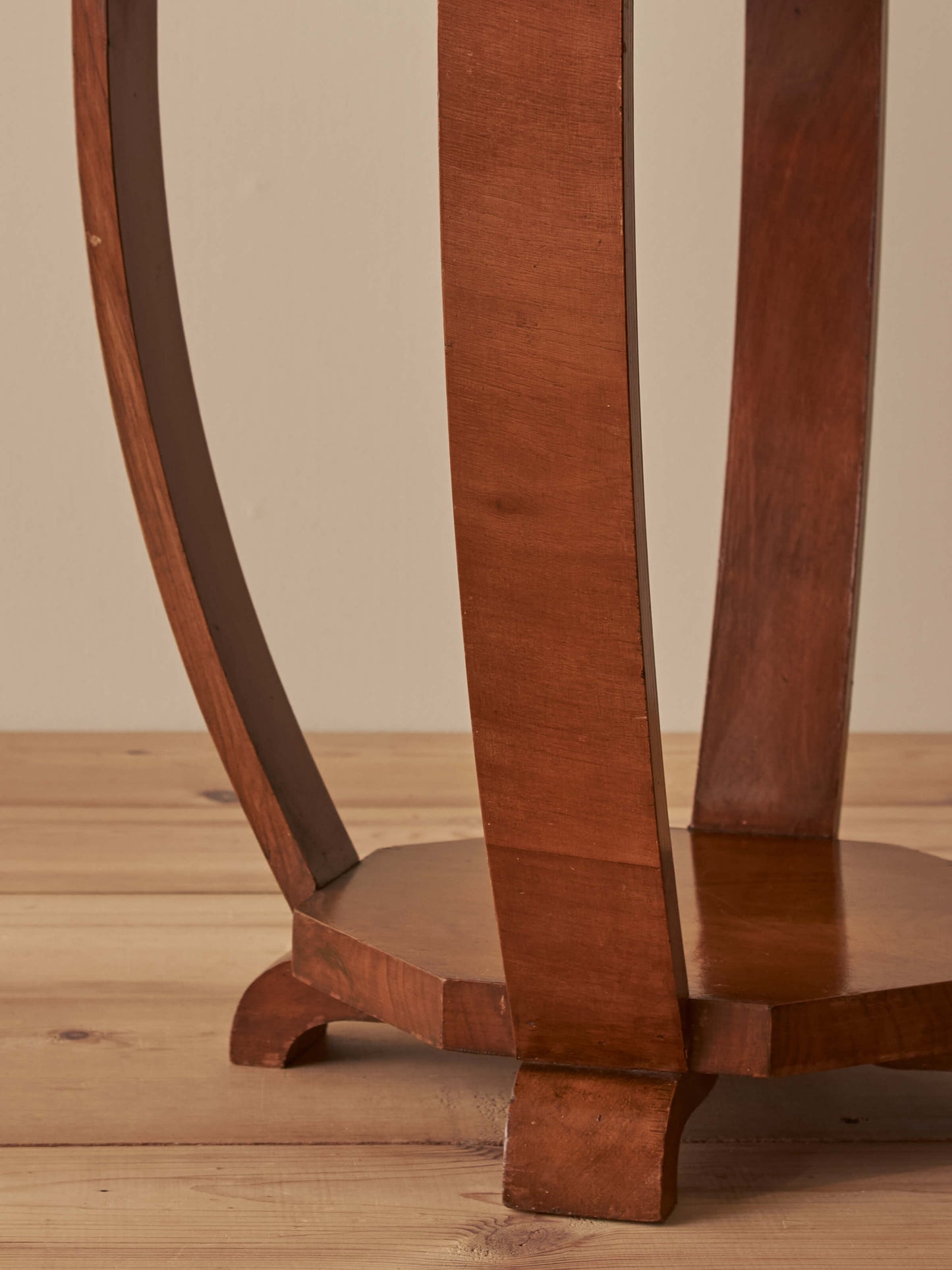 Art Deco walnut octagonal table